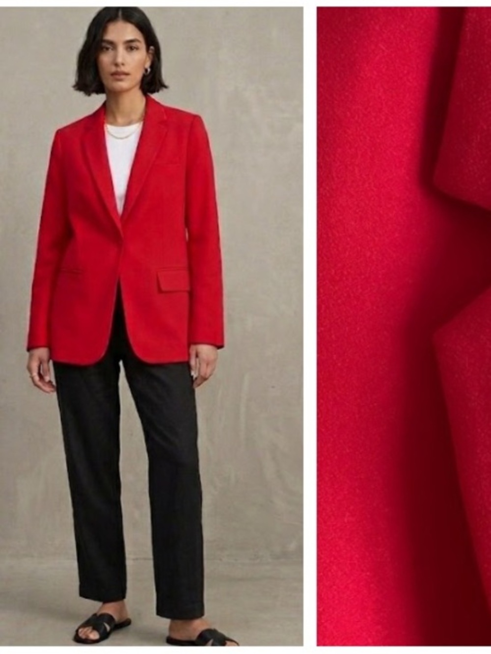 Diane Von Furstenberg DVF Red Blazer Jacket 0